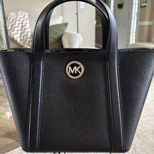MICHAEL Michael Kors Black Hadleigh Small Double Handle Tote